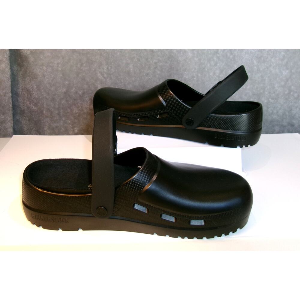 Birkenstock Black Slip-On Clogs with Back Strap
